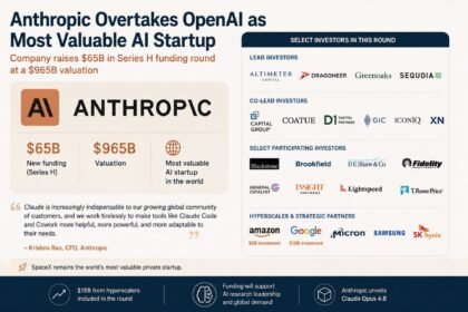 Anthropic Overtakes OpenAI as Most Valuable AI Startup Following $65 Billion Funding Round