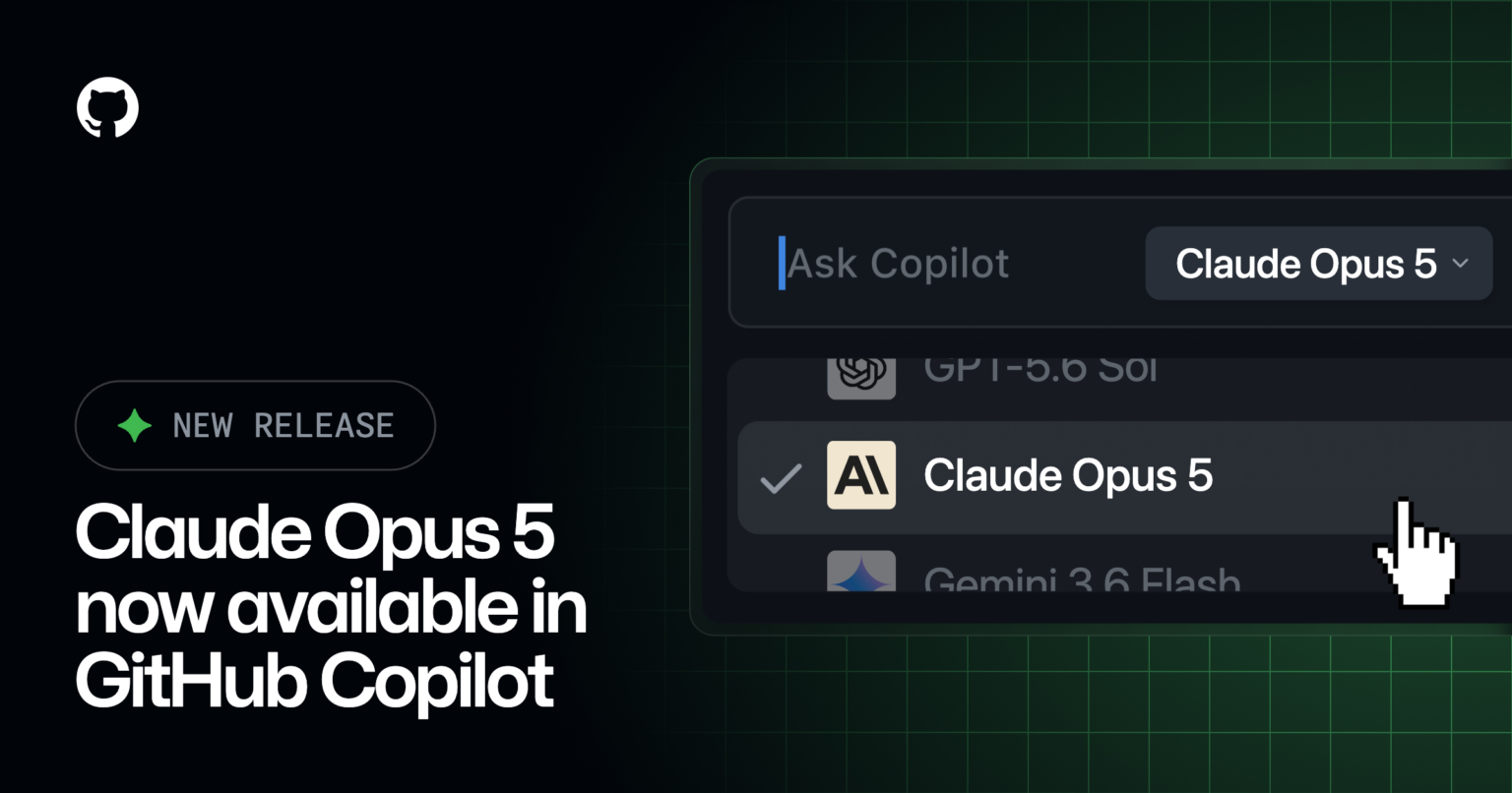 Claude Opus 5 is now available in GitHub Copilot