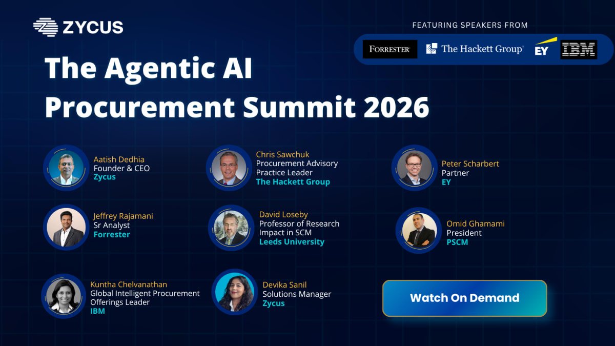 Zycus Concludes Agentic AI Procurement Summit 2026; Forrester and Hackett Group Research Released