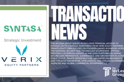 The McLean Group Advises Syntasa on Its Strategic Investment by Verix Equity Partners