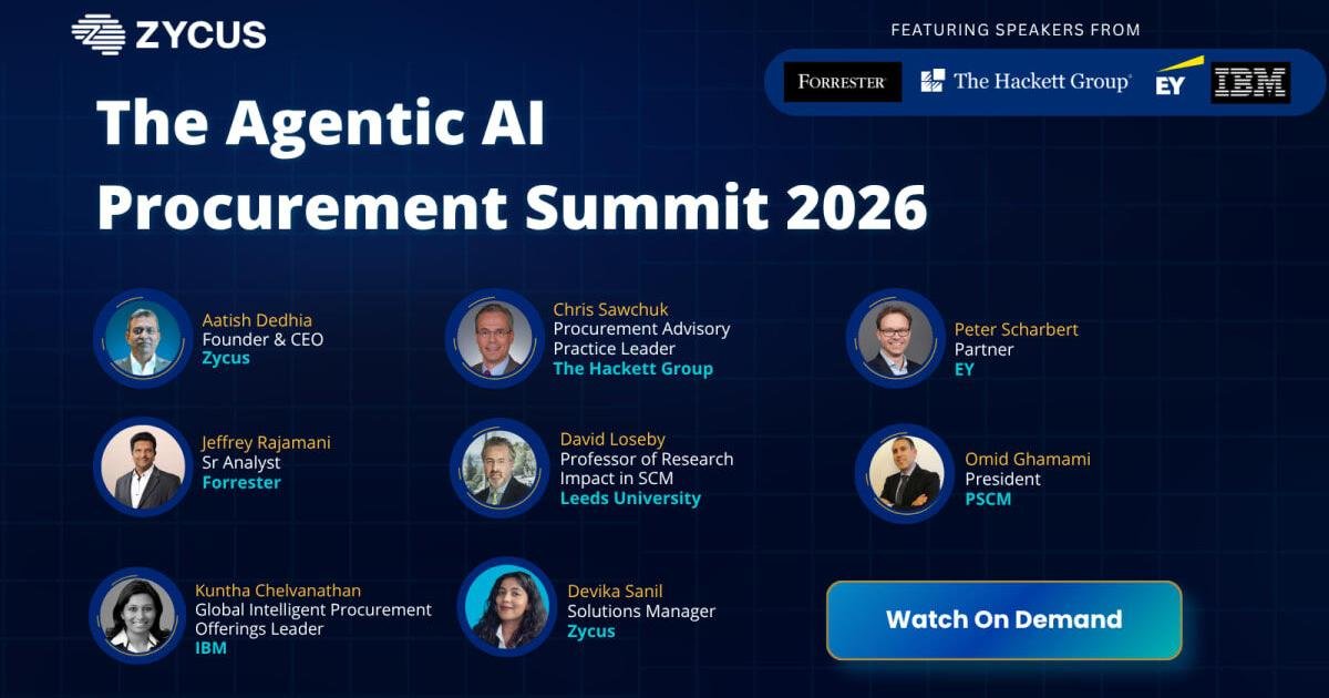 Zycus Concludes Agentic AI Procurement Summit 2026; Forrester and Hackett Group Research Released | Press Releases
