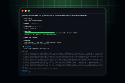 Enterprise Live Migrations from GHES to ghe.com generally available