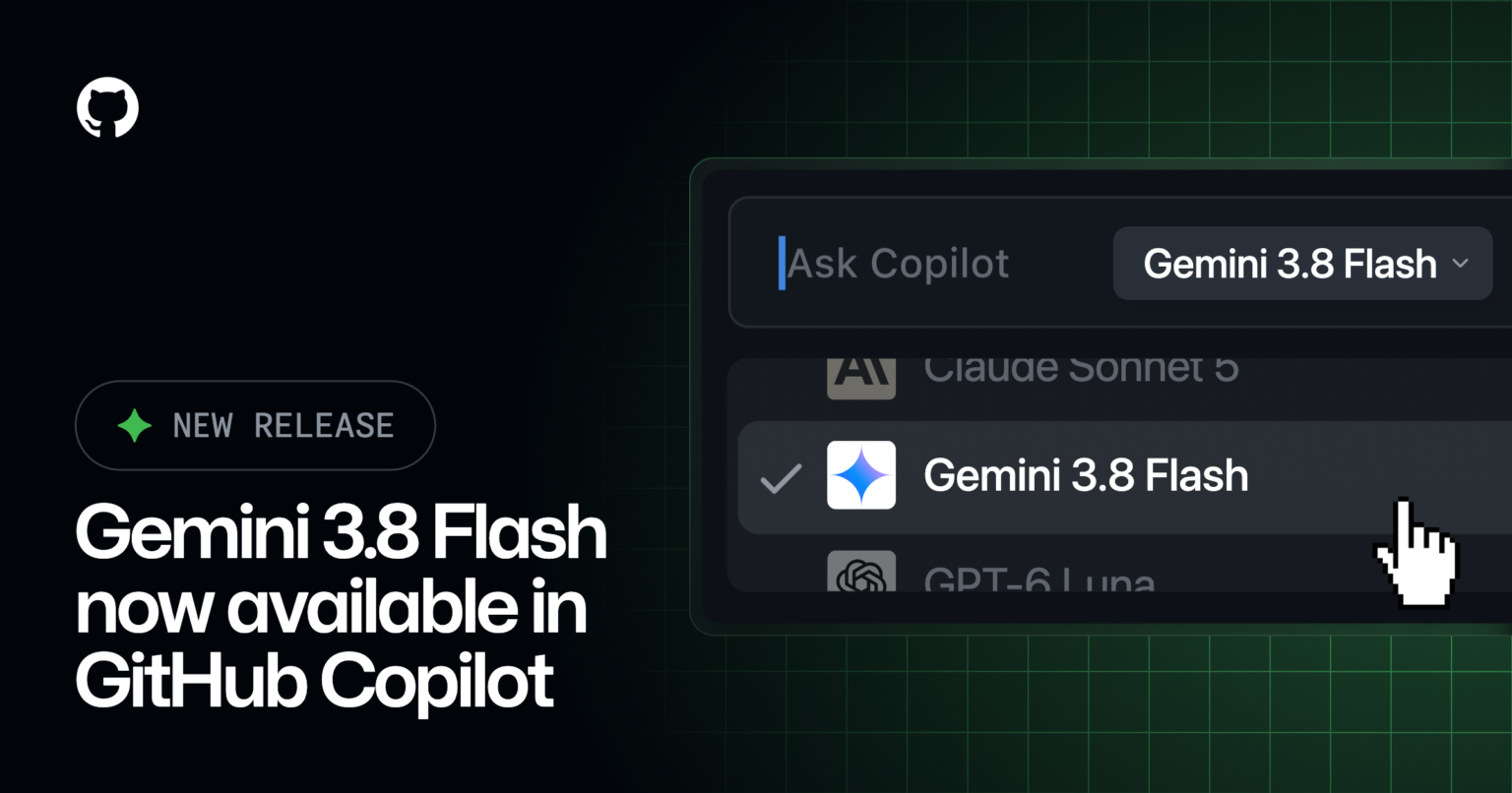 Gemini 3.8 Flash is now available in GitHub Copilot